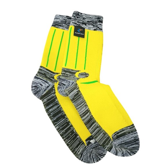 Randy Sun‎ Waterproof Breathable Knee High Socks Yellow & Gray Unisex - Picture 1 of 7